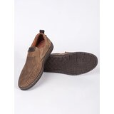 Shelvt Men's brown openwork loafers | Shoptok.si
