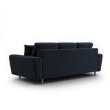 Cosmopolitan Design Temno modra žametna raztegljiva sedežna garnitura s prostorom za shranjevanje 235 cm Kyoto – | Shoptok.si