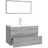  Set kupaonskog namještaja boja hrasta sonome konstruirano drvo Siva 80 x 39.5 x 45 cm | Shoptok.si