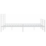  Metalni okvir kreveta uzglavlje i podnožje bijeli 180x200 cm | Eponuda.ba