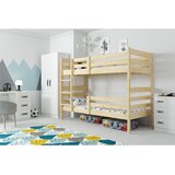 Molarem Home Drveni dječji krevet na kat Erik - svijetlo drvo - 190x90 cm | shoptok.hr