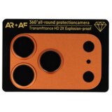 Onasi zaščitno steklo za kamero Full Cover 360°, HD, aluminijast okvir, Anti-Fingerprint za iPhone 17 Pro Max - oranžna u