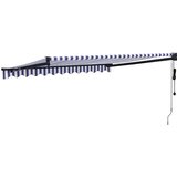 Automatska tenda na uvlačenje plavo-bijela 3,5 x 2,5 m | shoptok.hr