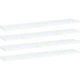 Police za knjige 4 kom bijele 60x10x1,5 cm konstruirano drvo | shoptok.hr