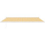 vidaXL Tenda na uvlačenje žuto-bijela 5 x 3 m od tkanine i aluminija | shoptok.hr