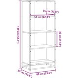 vidaXL Knjižna omara črna 60x35x139 cm inženirski les | Shoptok.si