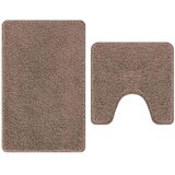  Set prostirki za kupatilo s protukliznom podlogom 2 pcs Smeđa | shoptok.hr