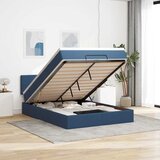 vidaXL Otomanska postelja z vzmetnico & LEDs modra 140x190 cm, (22011959) | Shoptok.si