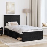  Krevetna konstrukcija Crni hrast 75 x 190 cm Konstruirano drvo | Shoptok.si