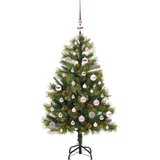 vidaXL Umjetno zložljivo božićno drevo s stožci Zelena 150 cm | Shoptok.si