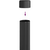  Stup za ogradu 2 pcs Siva 80 cm Čelik s praškastim premazom | shoptok.hr