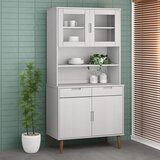  Gornji element za komodu MOLDE bijeli 90x35x100 cm od borovine | shoptok.hr