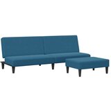 Maison Chic kavč - Sofa - Kanape dvosed z ležiščem in stolčkom za noge moder žamet, (21727846) | Shoptok.si
