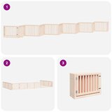  Vrata za pse s vratašcima 12 panela sklopiva 960 cm drvo topole | shoptok.hr