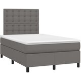  Box spring s madracem LED sivi 120x200cm od umjetne kože | shoptok.hr