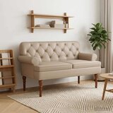  Ljubavni kauč s gumbima Boja cappuccina 120 x 65 x 77 cm | Eponuda.com