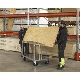 Kongamek voziček za velike obremenitve z 2 lokoma, dxšxv 1250 x 700 x 945 mm, 2 vrtljivi kolesi z zavoro, 2 fiksni kolesi | Shoptok.si