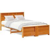 Krevetna konstrukcija s uzglavljem Voštano smeđa 120 x 200 cm | shoptok.hr