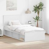  Okvir za krevet Bijelo 90 x 200 cm Čvrsto borovo drvo | shoptok.hr