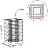  Gabionski uzdignuti krevet Srebrno 50 x 50 x 80 cm - 50 x 50 x 80 cm | shoptok.hr