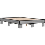 vidaXL Posteljni okvir siva sonoma 140x200 cm inž. les in kovina | Shoptok.si