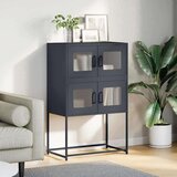 vidaXL Highboard Anthracite 68x39x107 cm Jeklo | Shoptok.si