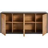 MID.YOU komoda, črna, barve hrasta | Shoptok.si