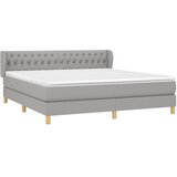  Krevet s oprugama i madracem svjetlosivi 180x200 cm od tkanine | shoptok.hr