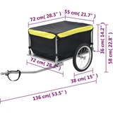 Prikolica za bicikl crno-žuta 65 kg | shoptok.hr