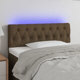  LED uzglavlje tamnosmeđe 90 x 7 x 78/88 cm od tkanine | shoptok.hr