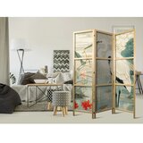  Japanski paravan - By an Asian pond - an illustration in the style of a Japanese engraving depicting a heron 135x172 | shoptok.hr
