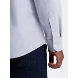 Ombre Elegant men's oxford shirt with embroidery and pocket - blue | Eponuda.ba