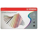 Stabilo Aquacolor 36-delni komplet barvnih svinčnikov v kovinski škatli | Shoptok.si