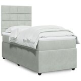 vidaXL spring krevet s madracem svjetlosivi 90x190 cm baršunasti | shoptok.hr