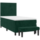 Box spring krevet s madracem tamnozeleni 90x200 cm baršunasti | shoptok.hr