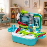  2-v-1 medicinski komplet v ovitku, prenosna zdravniška pisarna, dodatki, modra | Shoptok.si
