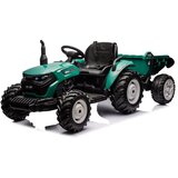 Lean_Toys Otroški traktor 24V s prikolico temno zelena | Shoptok.si