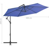  Konzolni vrtni suncobran s aluminijskim stupom 300 cm plavi | shoptok.hr