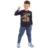 Mushi Fragile Boy Kid's Navy Blue T-shirt and Blue Pants Suit | Shoptok.si