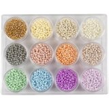 Artmie Rocaille perle, pastelne boje, 3mm, set od 12x17g | shoptok.hr