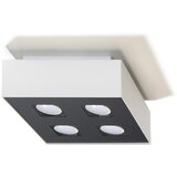 Nice Lamps Bijela stropna svjetiljka s metalnim sjenilom 24x24 cm Hydra – Cijene