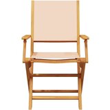  3-dijelni bistro set od tkanine i masivnog drva krem bež | shoptok.hr
