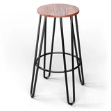 Bistro stolica Hamilton 2 kom. Čelični drveni okvir Ø33cm