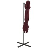  Konzolni vrtni suncobran s dvostrukim vrhom 250 x 250 cm bordo | shoptok.hr