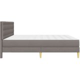  Okvir kreveta s madracem Sivo-smeđa 200 x 200 cm tkanina - Sivo-smeđa 200 x 200 cm | shoptok.hr