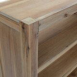  Polica za knjige sa 3 razina 80x30x80 cm masivno drvo bagrema | shoptok.hr