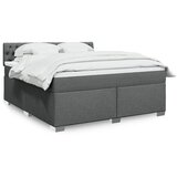 vidaXL Box spring postelja z vzmetnico temno siva 180x200 cm blago Cene