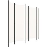 vidaXL Sobna pregrada s 5 panela krem-bijela 250 x 180 cm | shoptok.hr