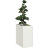 vidaXL Sadilnik Bela 40x80x80 cm Jeklo | Shoptok.si