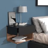 MID.YOU NOČNA OMARICA, črna, barve hrasta | Shoptok.si